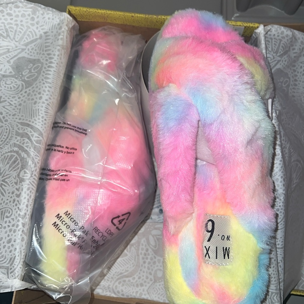 Pink Sherbert tie dye Slippers